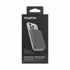 mophie Powerstation Qi2 Wireless Slim Power Bank 10000mAh 15W PD USB-C with USB-C Cable Black - GekkoTech