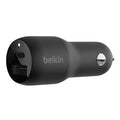 Belkin BoostCharge Car Charger 37W PD/PPS 2-Port USB-C/USB-A Black - GekkoTech
