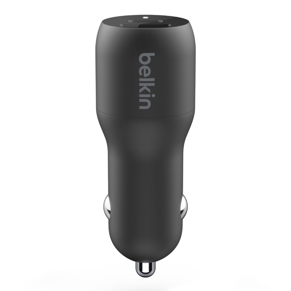 Belkin BoostCharge Car Charger 37W PD/PPS 2-Port USB-C/USB-A Black - GekkoTech