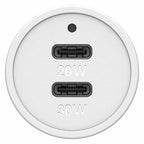 OtterBox Premium Car Charger 50W PD/PPS 2-Port USB-C White - GekkoTech