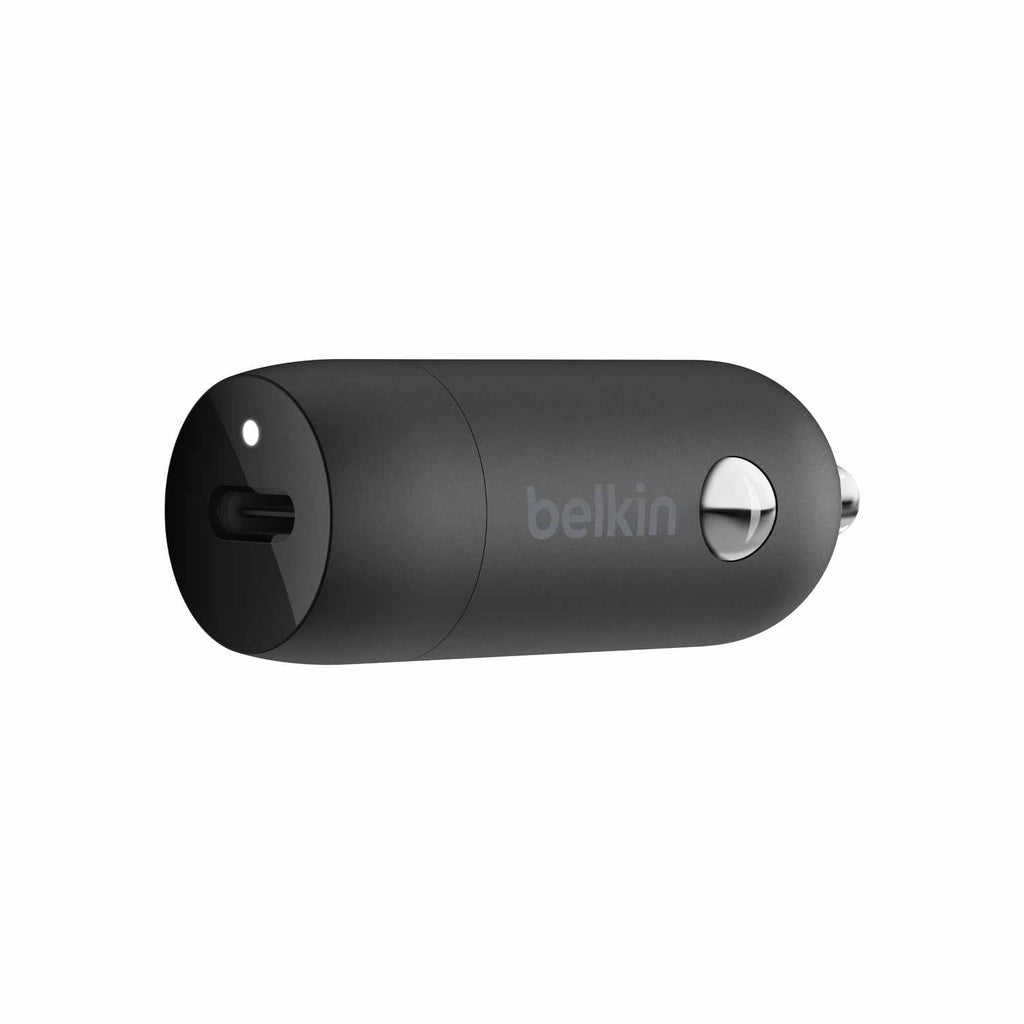 Belkin Boost Charge Car Charger 30W PD/PPS USB-C with USB- C to USB-C Cable Black - GekkoTech