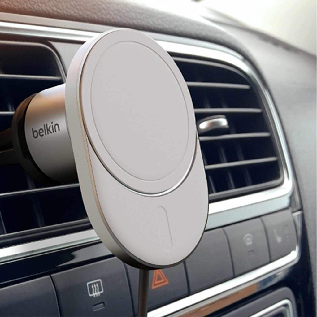 Belkin BoostCharge Pro Qi2  Wireless Car Charger 15W Grey - GekkoTech