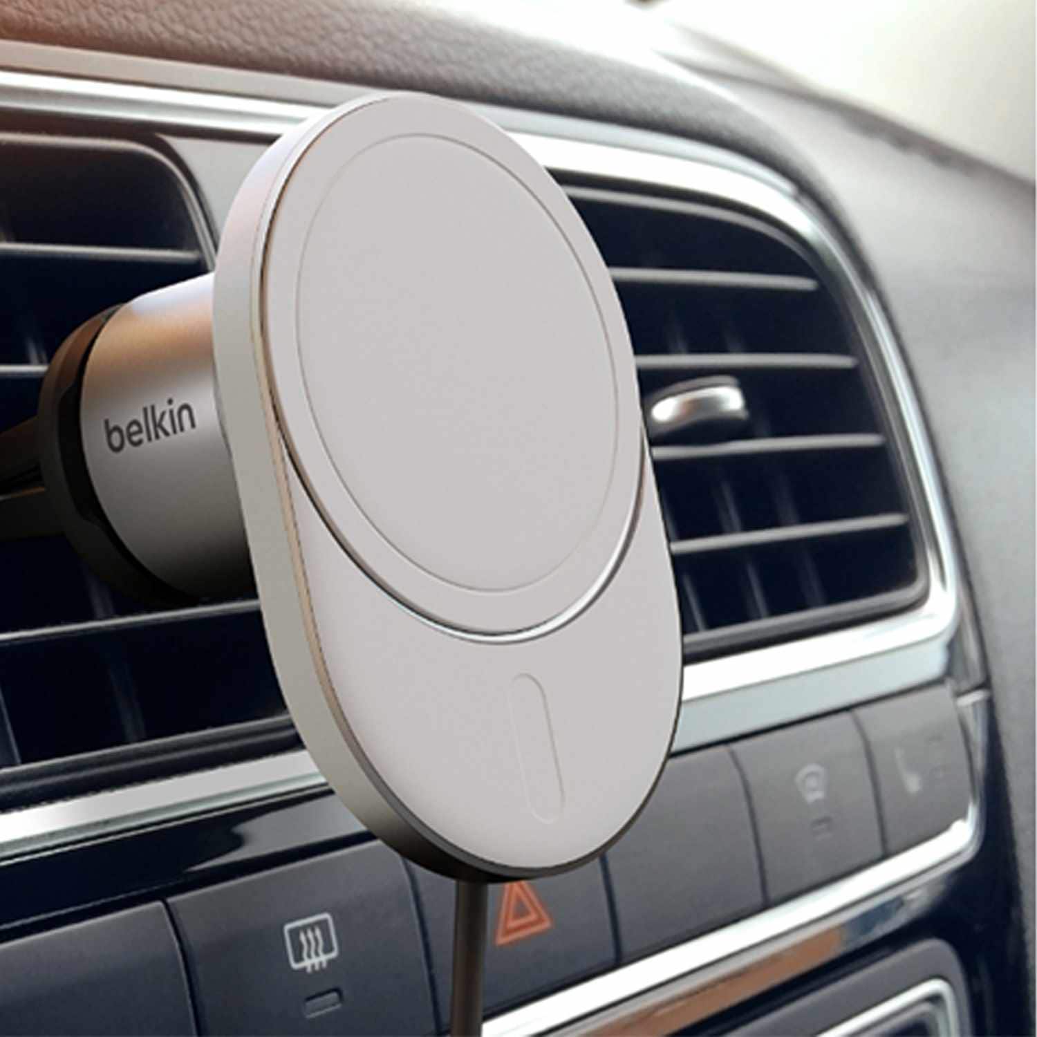 Belkin BoostCharge Pro Qi2  Wireless Car Charger 15W Grey - GekkoTech