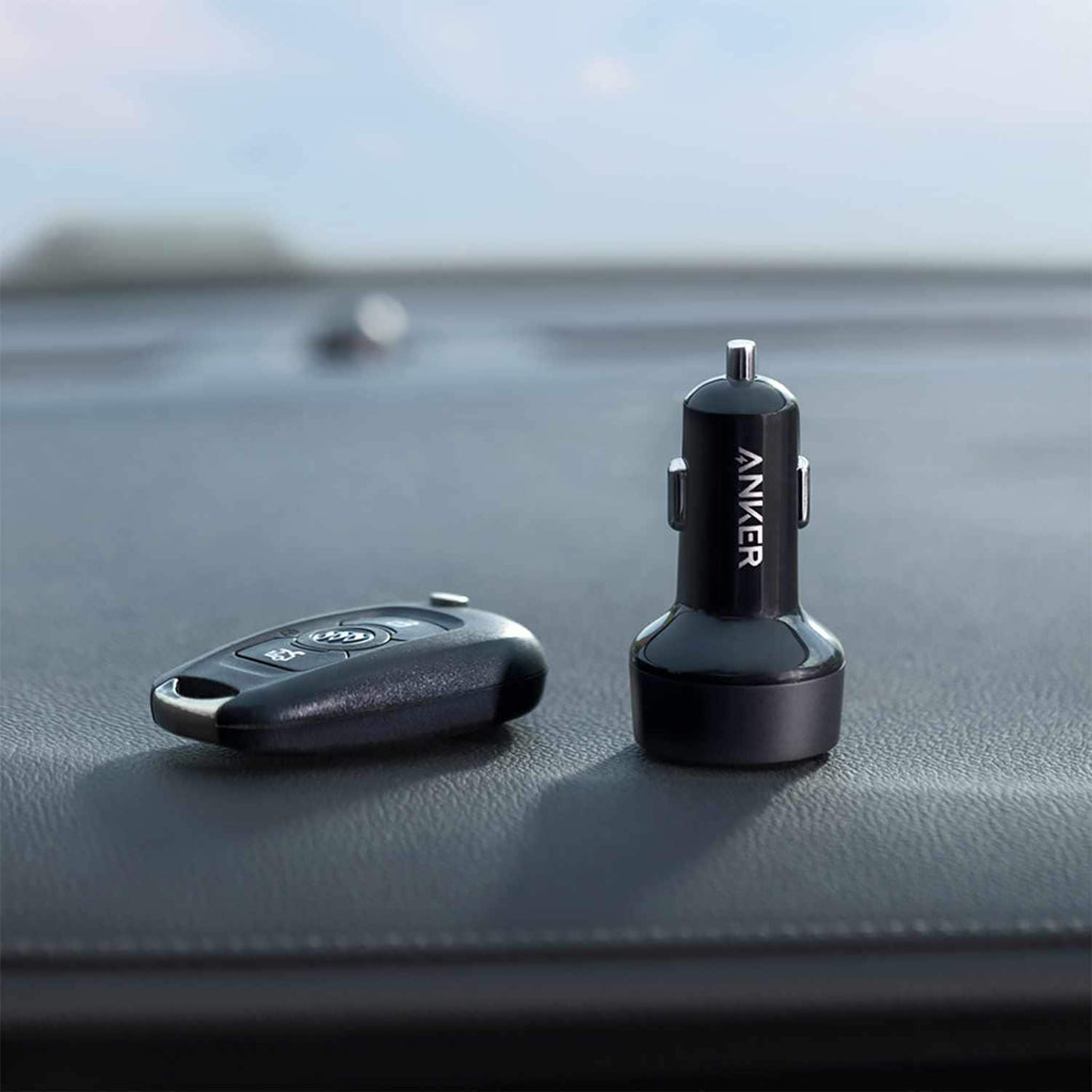 Anker Car Charger 35W 2-Port USB-A/USB-C Black with USB-C Cable - GekkoTech