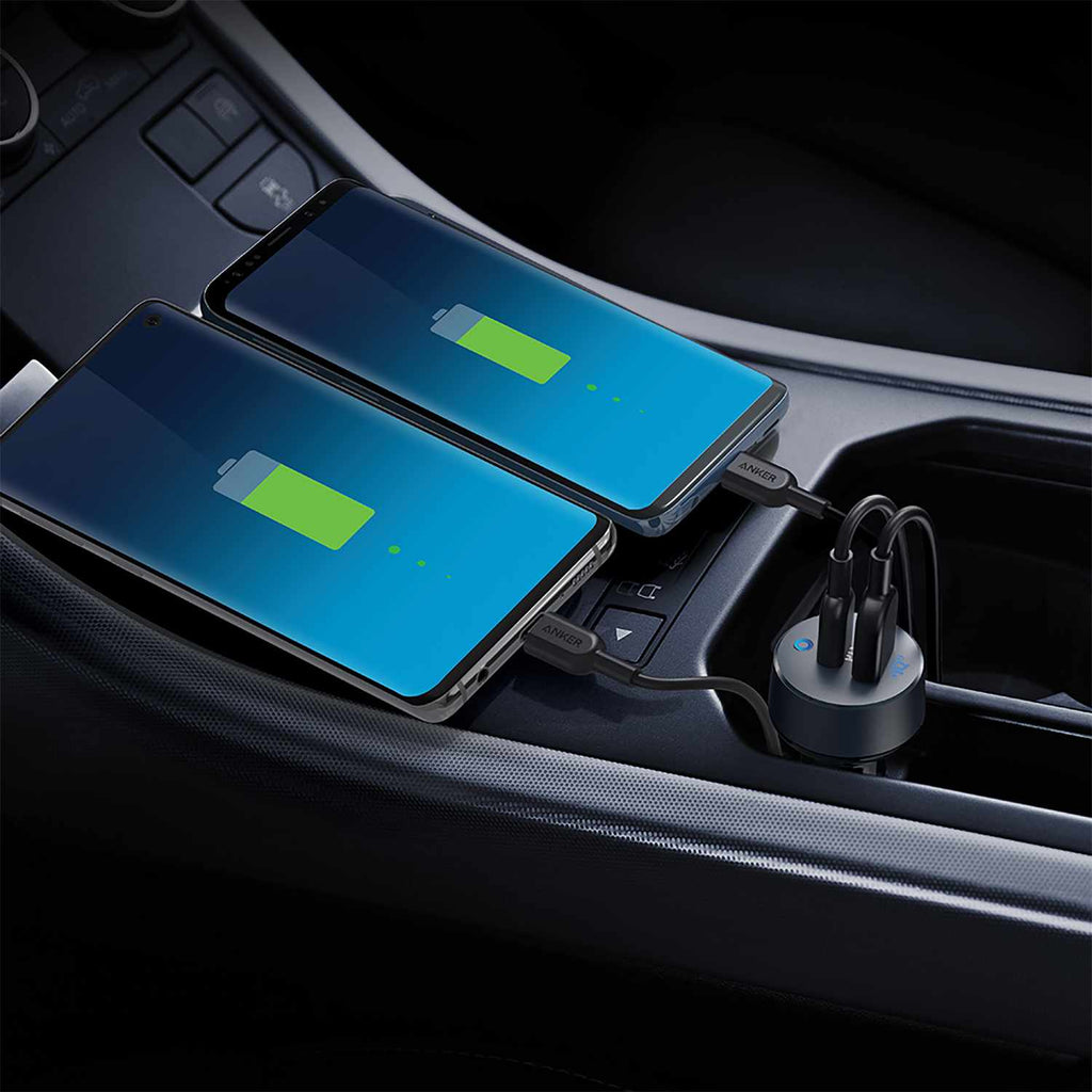 Anker Car Charger 35W 2-Port USB-A/USB-C Black with USB-C Cable - GekkoTech