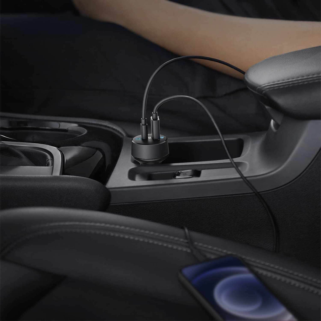 Anker Car Charger 35W 2-Port USB-A/USB-C Black with USB-C Cable - GekkoTech