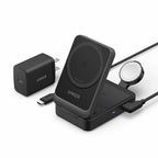 Anker MagGo Qi2 3-in-1 Wireless Charging Station 15W Black