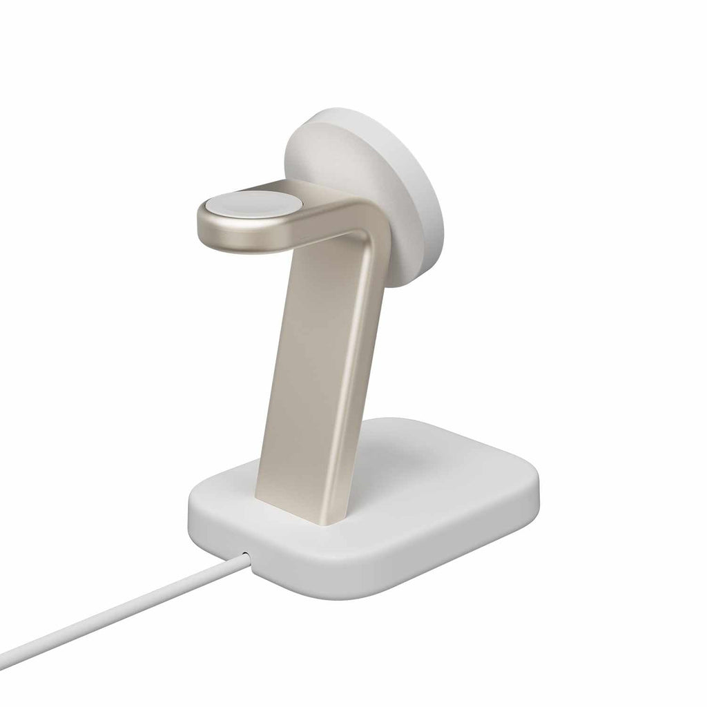 mophie Qi2 2-in-1 Wireless Charging Stand 15W White for Phone and Apple Watch