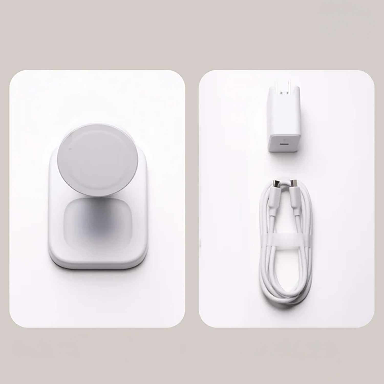 mophie Qi2 2-in-1 Wireless Charging Stand 15W White for Phone and Apple AirPods