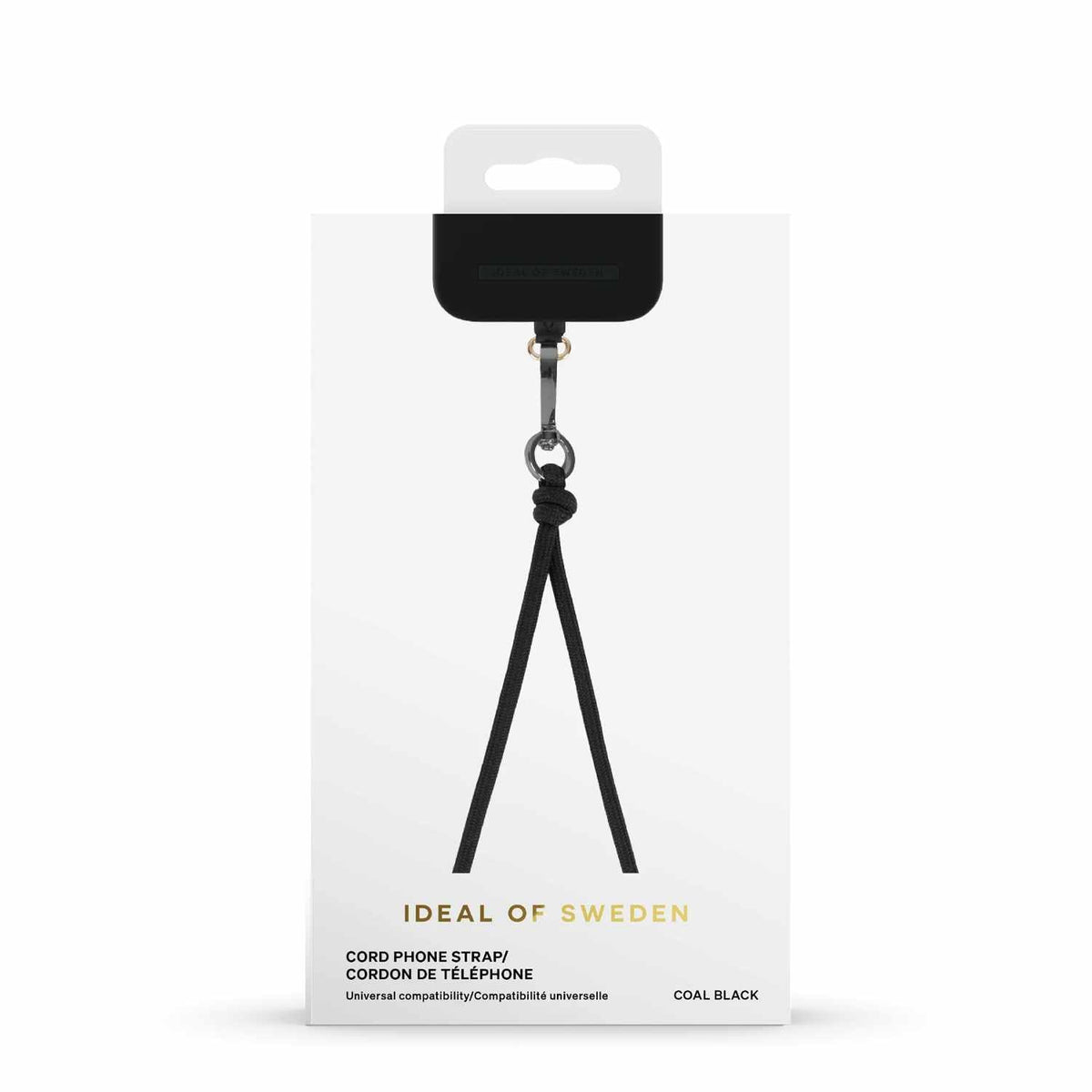 Ideal of Sweden Cord Phone Strap Universal Coal Black