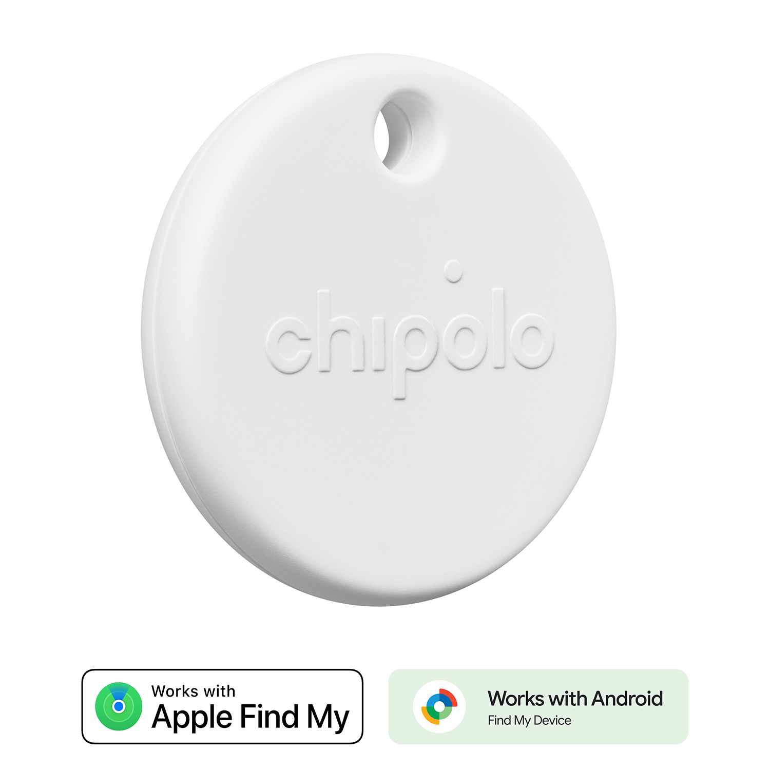 Chipolo POP Tracking Tag (Works with Google’s Find My Device or Apple Find My) White - GekkoTech