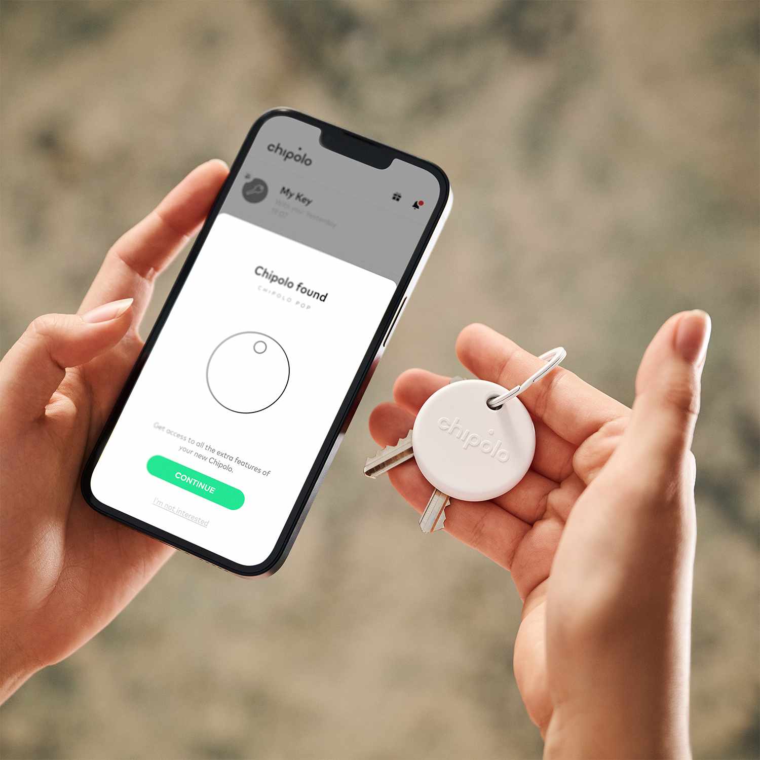 Chipolo POP Tracking Tag (Works with Google’s Find My Device or Apple Find My) White - GekkoTech
