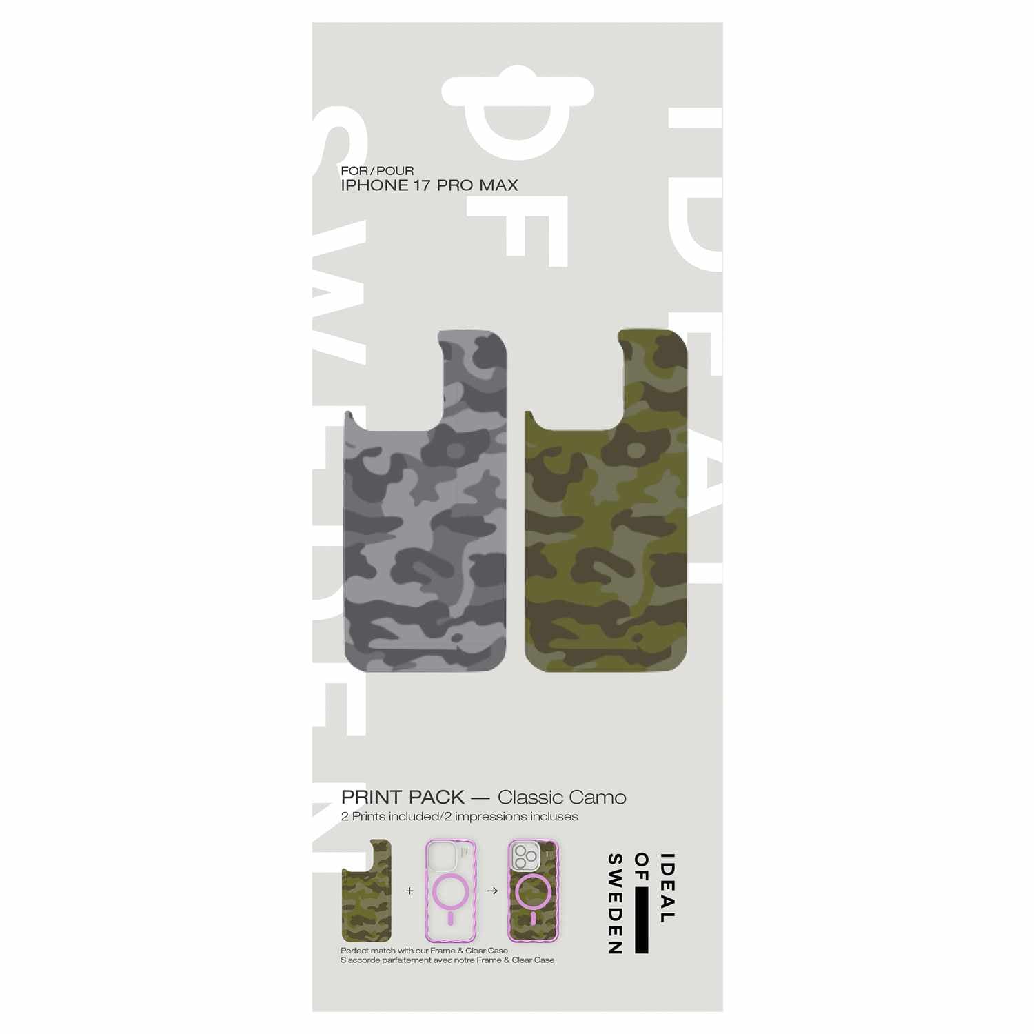 Ideal of Sweden Print Pack Classic Camo for iPhone 17 Pro Max - GekkoTech