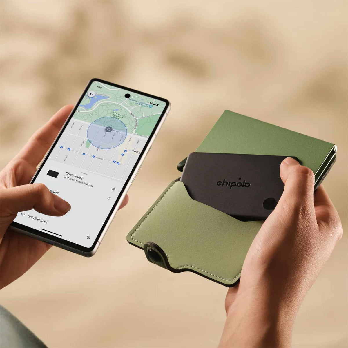 Chipolo Loop & Card Item Finder Bundle (Works with Android's Find Hub Device or Apple Find My) Charcoal