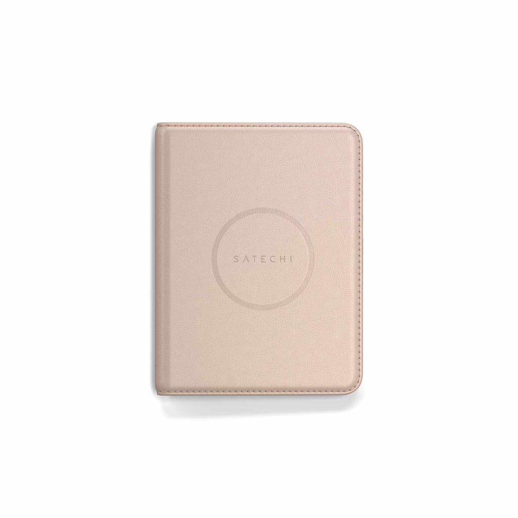 Satechi Vegan-Leather Passport Cover with Find My Desert Rose