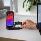 Belkin BoostCharge Qi2 3-in-1 Wireless Charging Stand 15 W Black - GekkoTech