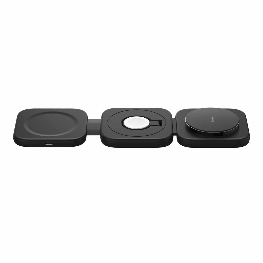 Belkin BoostCharge Pro  Qi2 3-in-1 Travel Wireless Charging Pad 15W Black