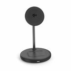 BEWCQi22in1 Qi2 2-in-1 Wireless Charging Stand 15W MagSafe-Compatible Black - GekkoTech