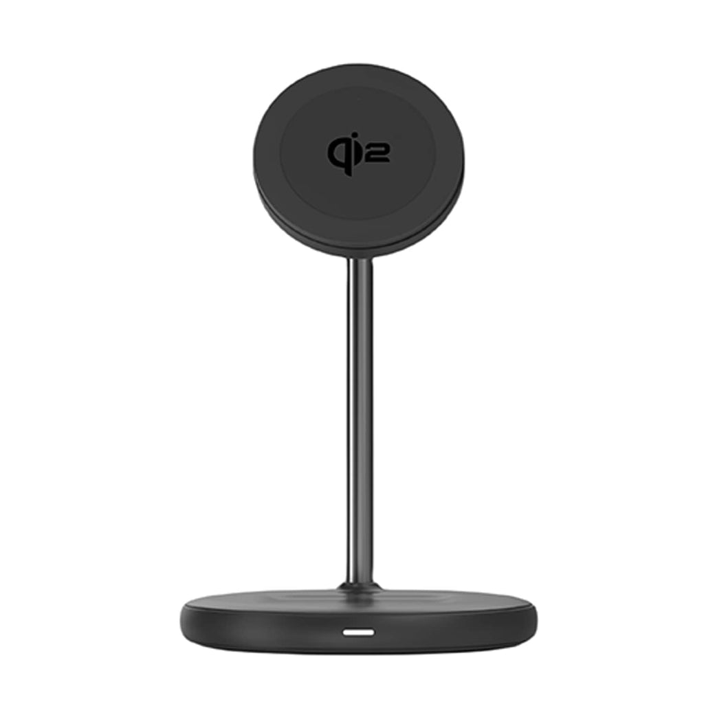 BEWCQi22in1 Qi2 2-in-1 Wireless Charging Stand 15W MagSafe-Compatible Black - GekkoTech
