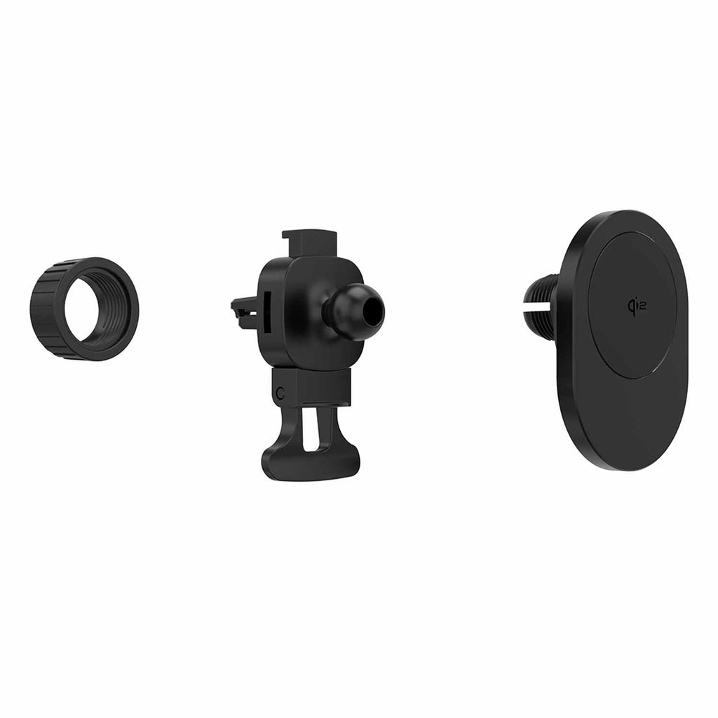 BEWCQi2CAR Qi2 Wireless Charging Car Mount 15W MagSafe Compatible Black - GekkoTech