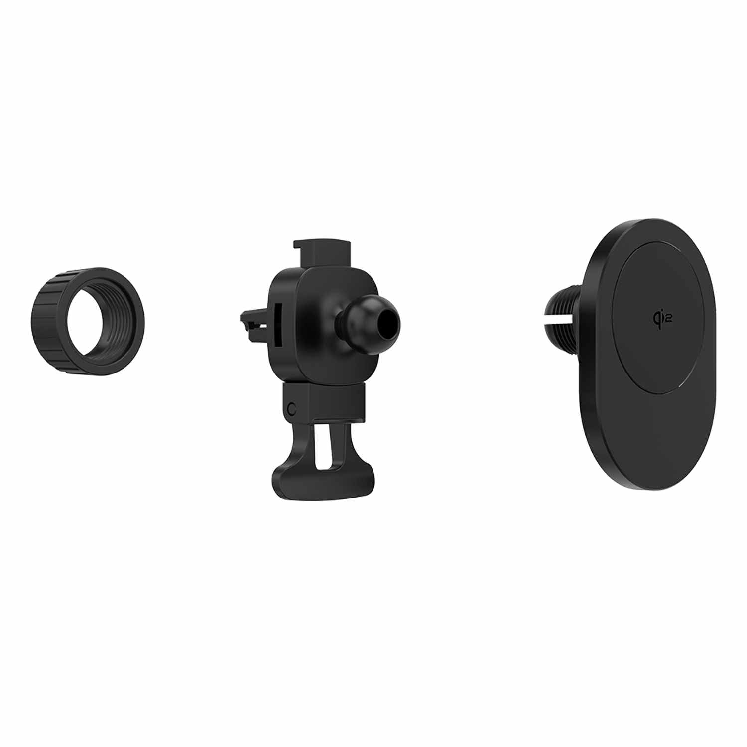 BEWCQi2CAR Qi2 Wireless Charging Car Mount 15W MagSafe Compatible Black - GekkoTech