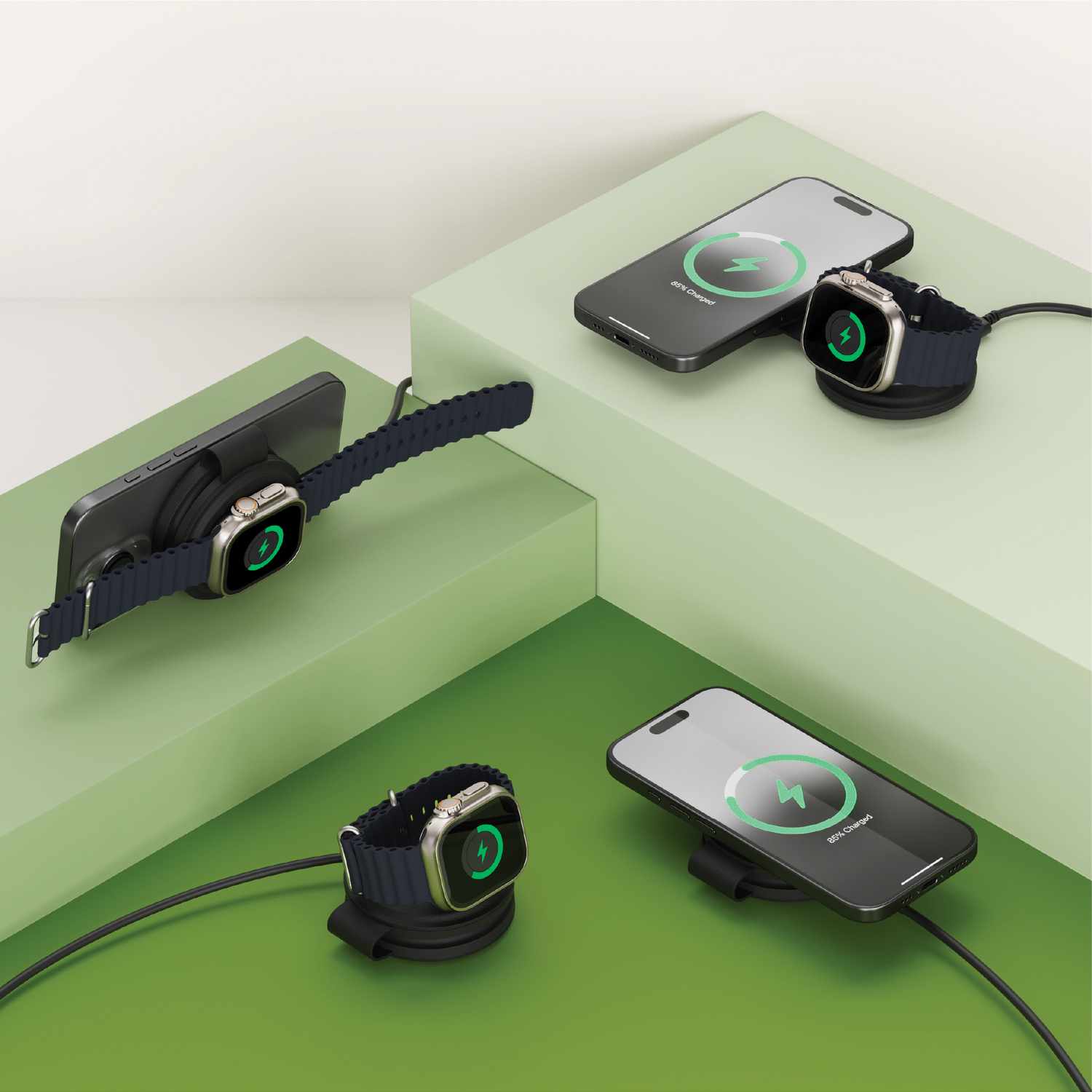 Satechi OntheGo 2-in-1 Wireless Charger Black