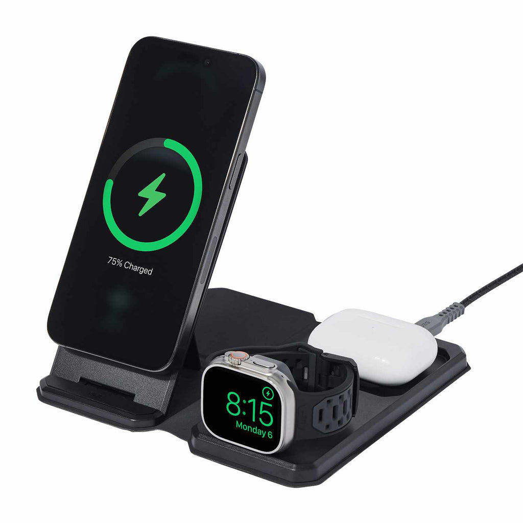 UAG SRGE 3-in-1 MagSafe Travel Charger Black/Grey