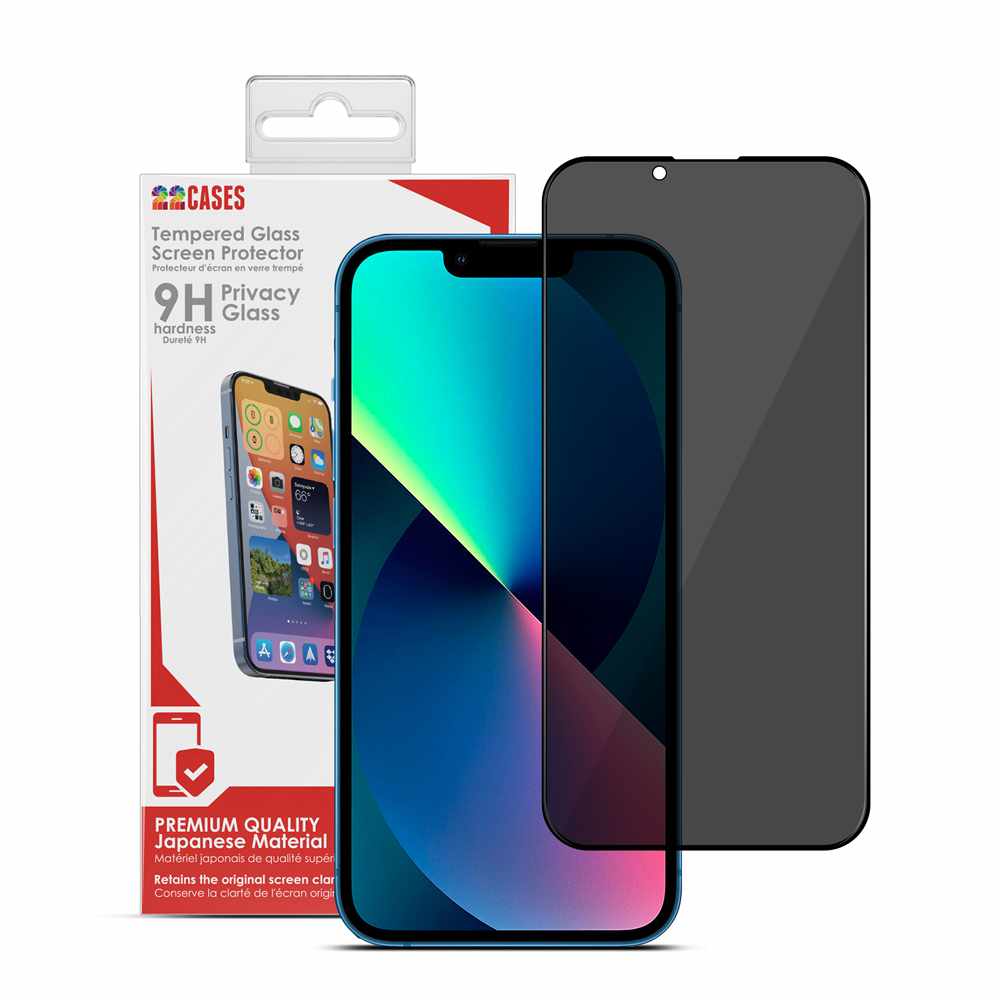 22 Cases Privacy Tempered Glass Screen Protector for iPhone 16e/14/13 - GekkoTech