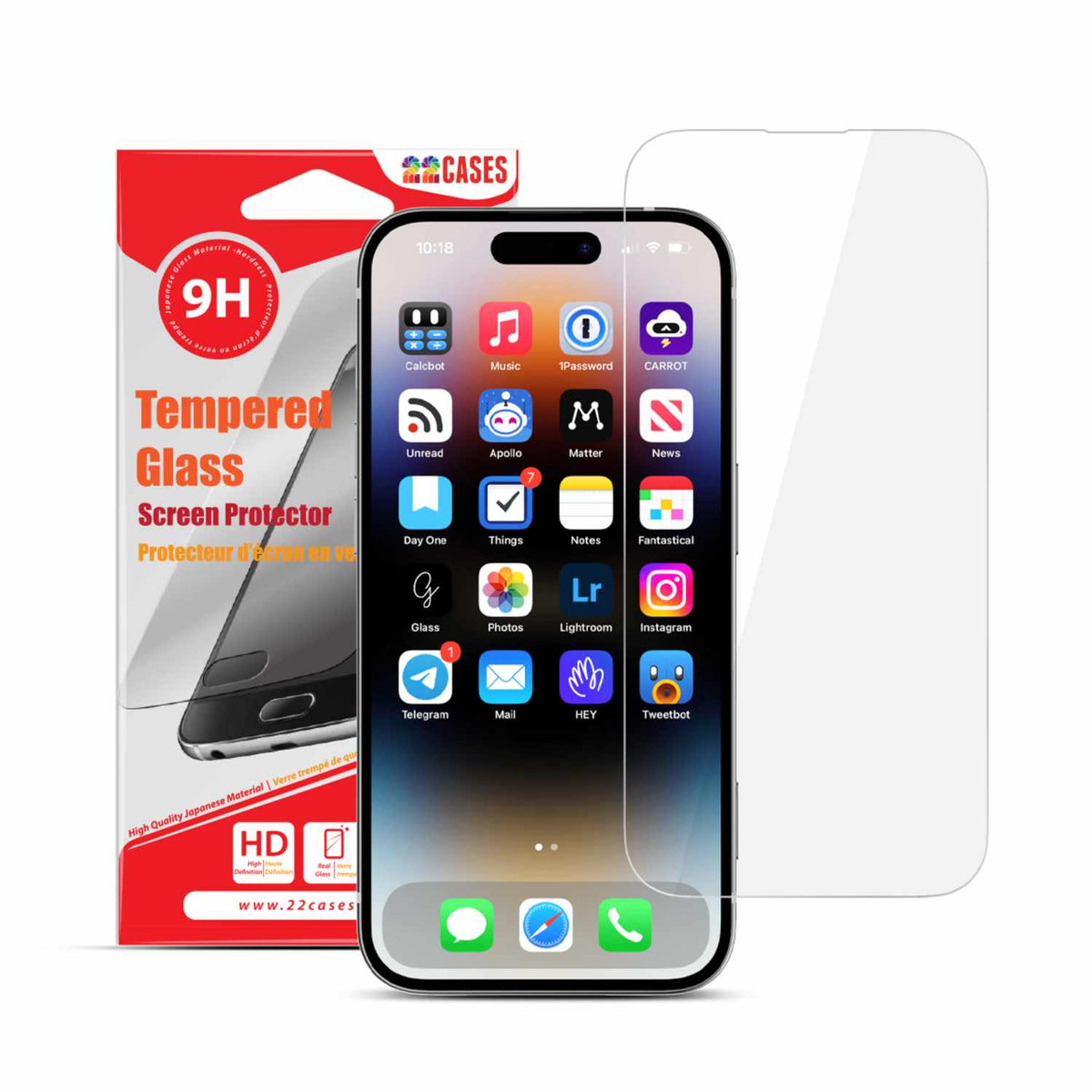 22 Cases Tempered Glass Screen Protector for iPhone 16 Plus