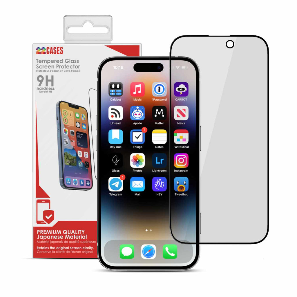 22 Cases Privacy Tempered Glass for iPhone 16 Pro Max
