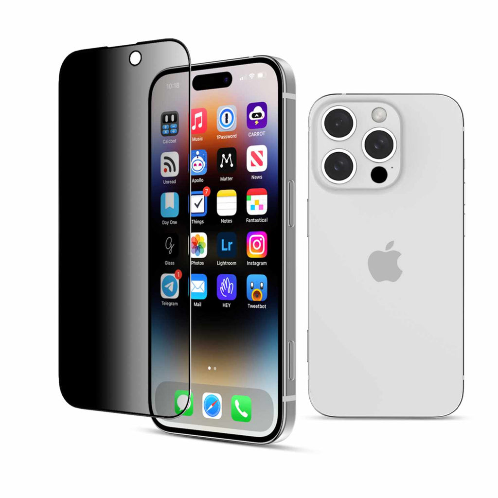 22 Cases Privacy Tempered Glass for iPhone 16 Pro