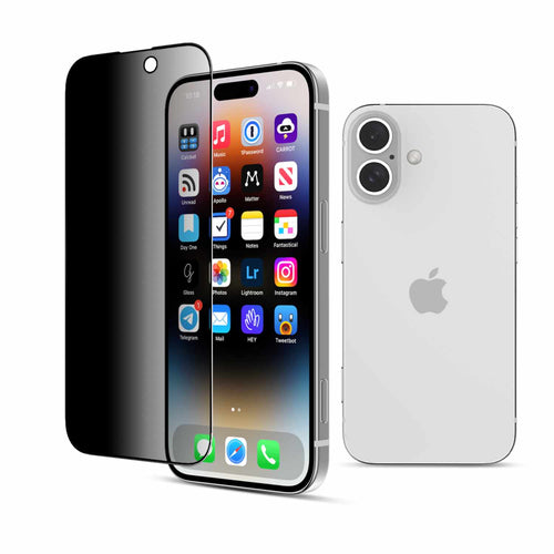 22 Cases Privacy Tempered Glass for iPhone 16/15