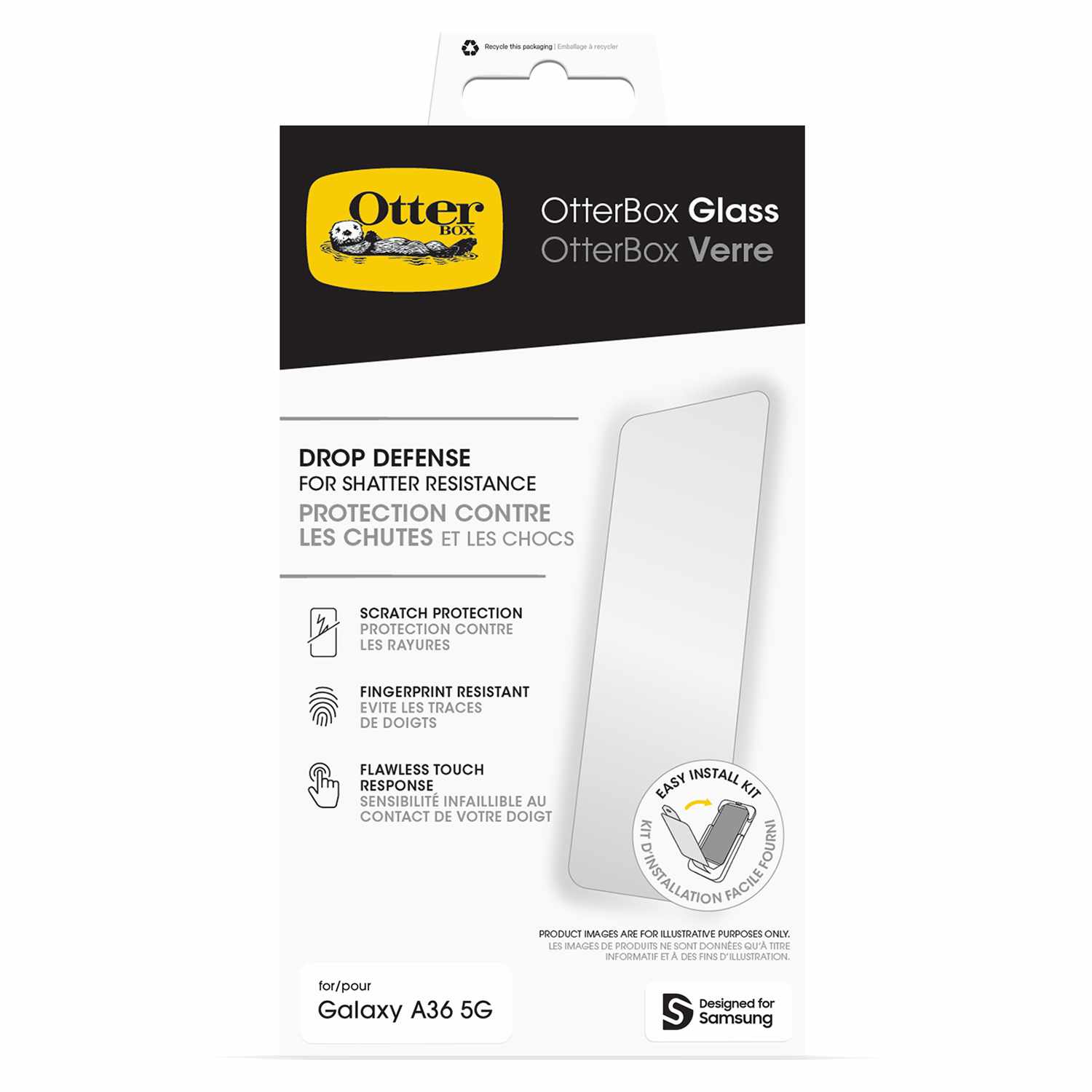 OtterBox Glass Screen Protector for Samsung Galaxy A36 5G/Galaxy A56 5G - GekkoTech
