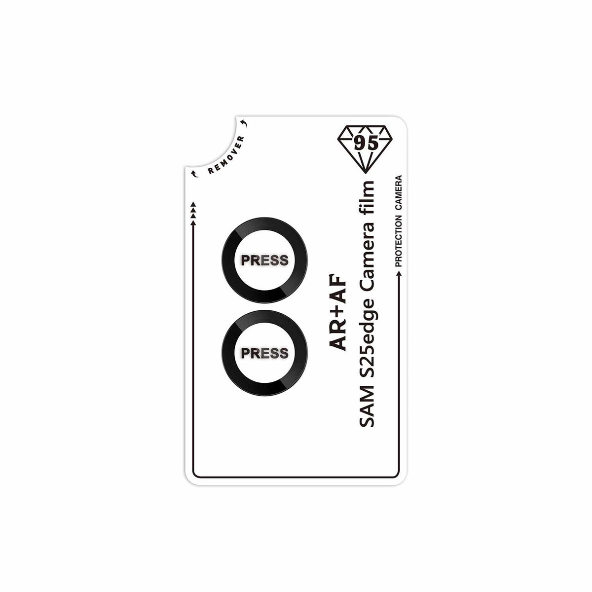 Blu Element Aluminum 1 by 1 Lens Protector Black for Samsung Galaxy S25 Edge
