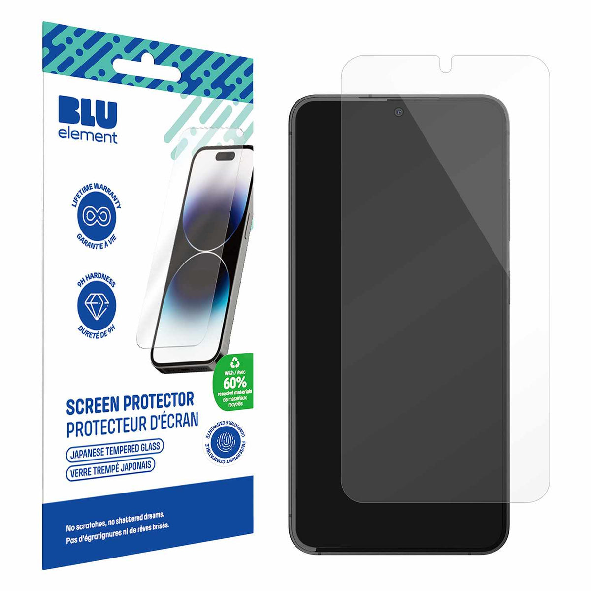 Blu Element Tempered Glass Screen Protector from Recycled Materials for Samsung Galaxy S26 FE/S25 FE/A57 5G