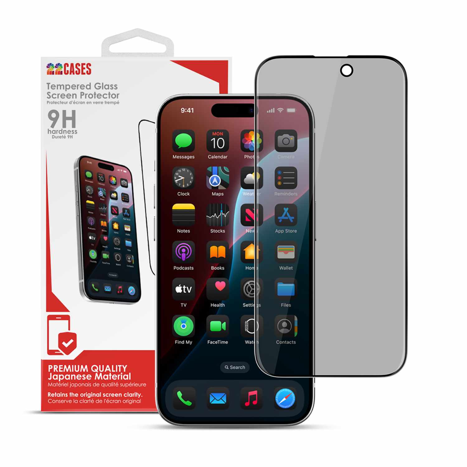22 Cases Privacy Tempered Glass Screen Protector for iPhone 17