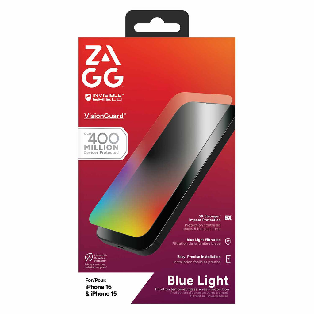 ZAGG InvisibleShield Glass Elite VisionGuard Screen Protector for iPhone 16/15 - GekkoTech