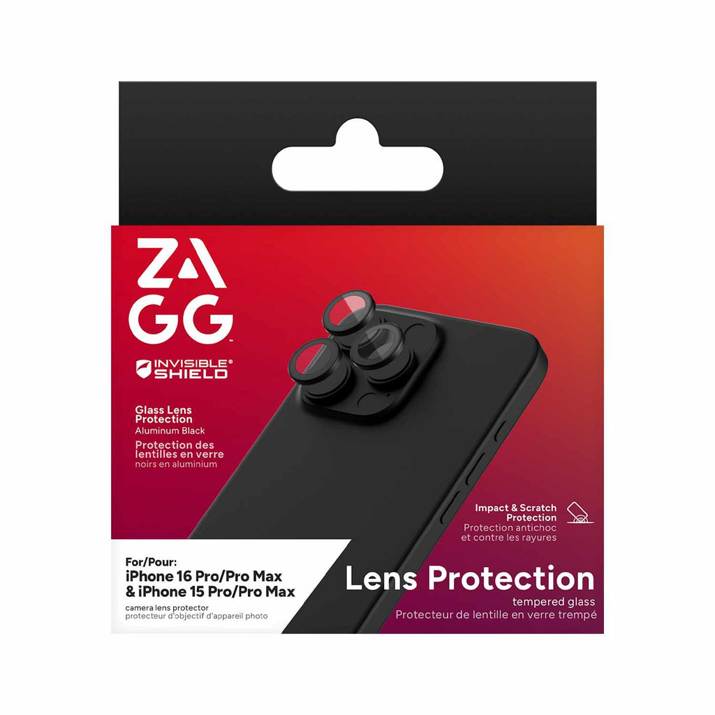 ZAGG InvisibleShield Glass Elite Anti-Reflective Lens Protector Black for iPhone 16 Pro/16 Pro Max/15 Pro/15 Pro Max - GekkoTech