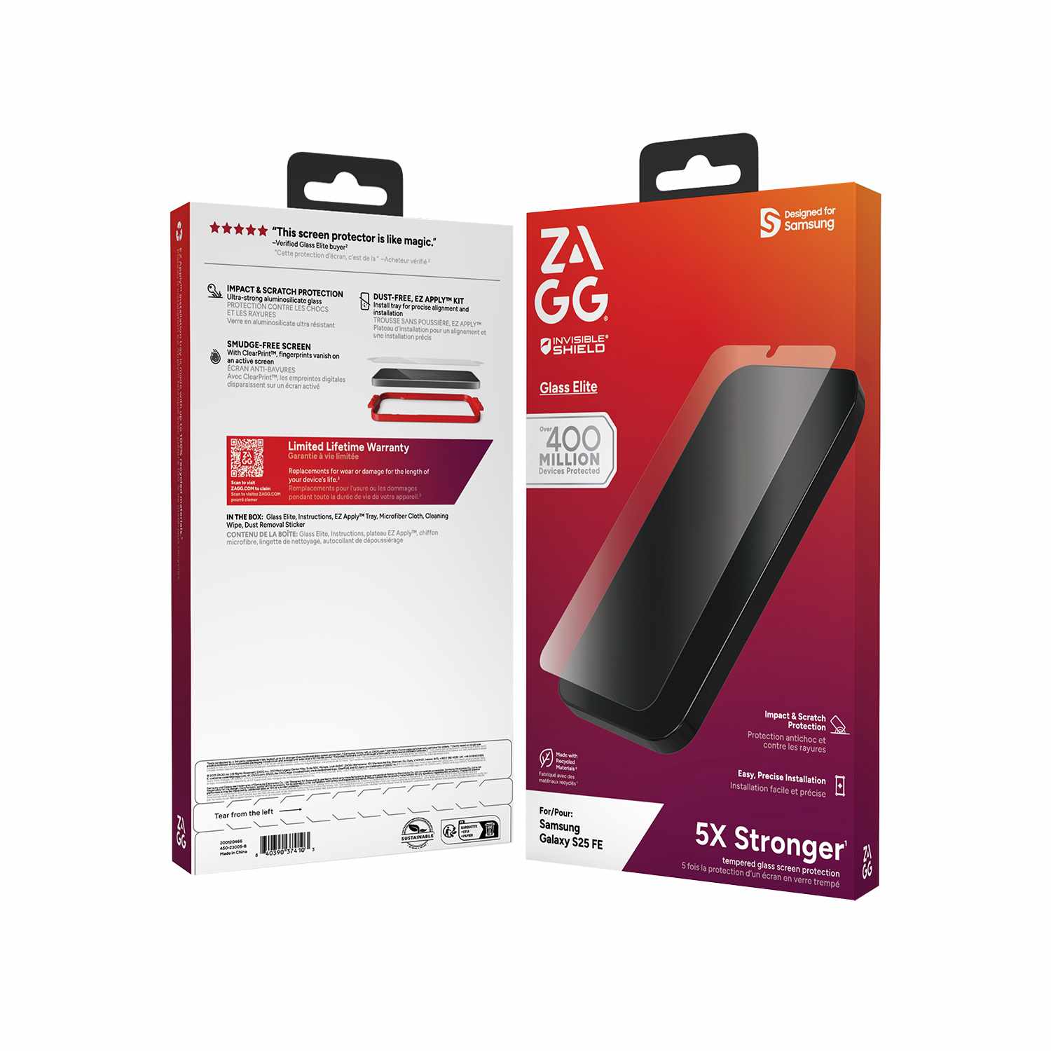 ZAGG InvisibleShield Glass Elite Screen Protector for Samsung Galaxy S25 FE - GekkoTech