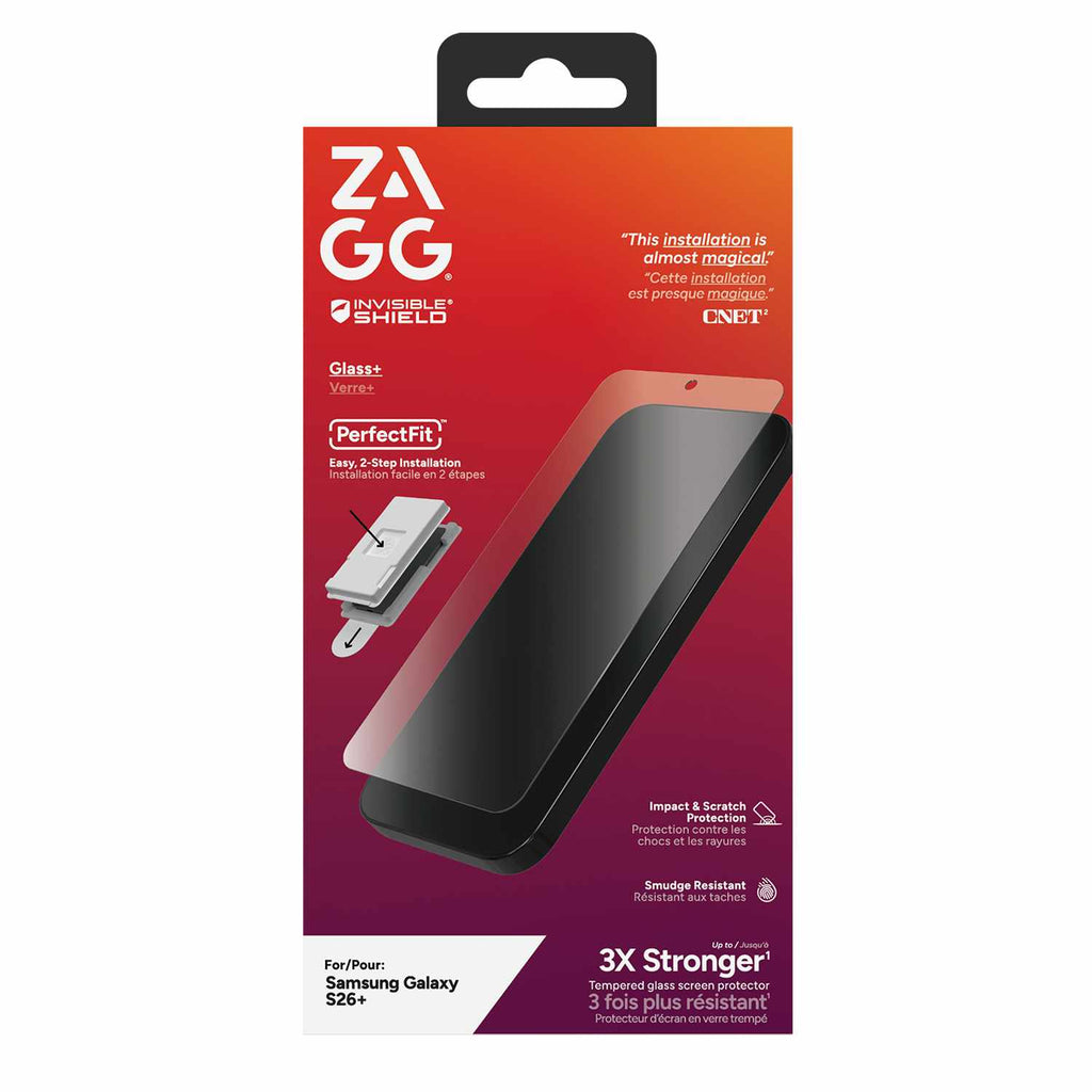 ZAGG InvisibleShield Glass Elite Biometric Screen Protector for Samsung Galaxy S26+