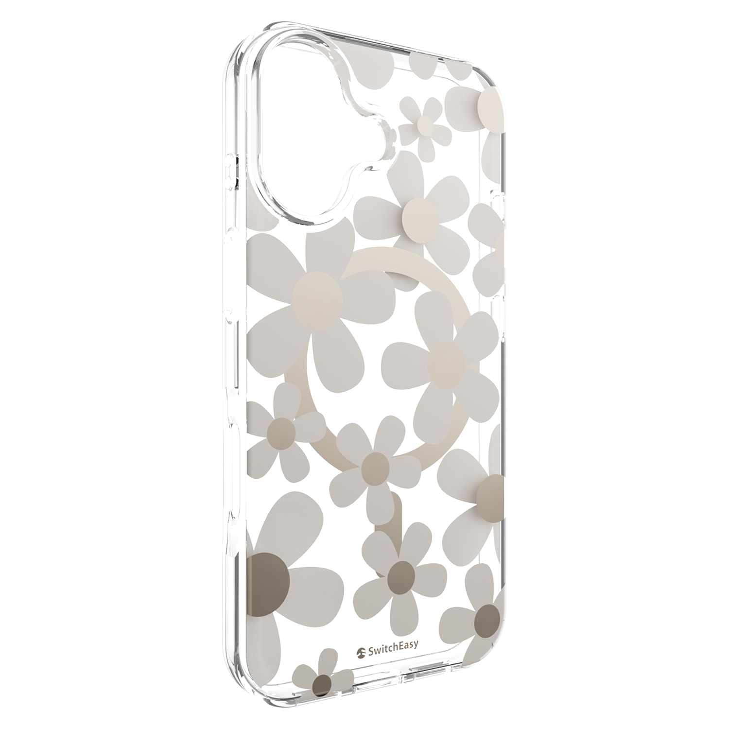 SwitchEasy Fleur 3D MagSafe Case Golden Gray for iPhone 17