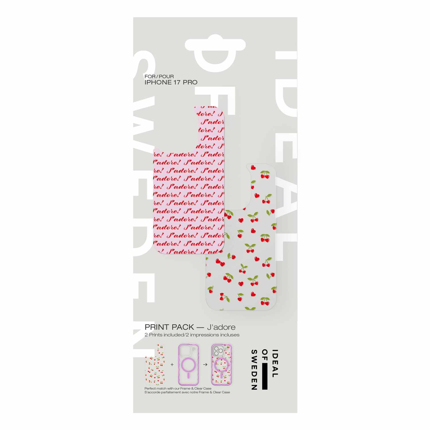 Ideal of Sweden Print Pack J'adore for iPhone 17 Pro - GekkoTech