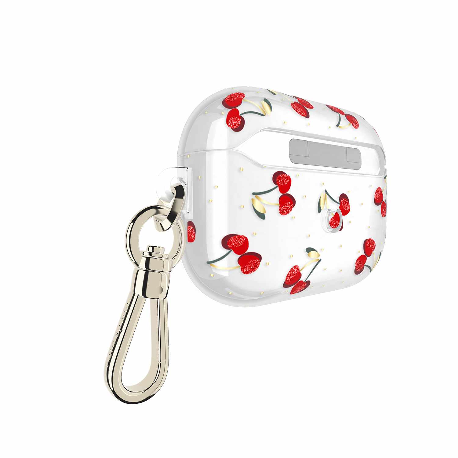 Kate Spade Protective Case with Gold Ring Clip Cherry Dot for AirPods Pro 3