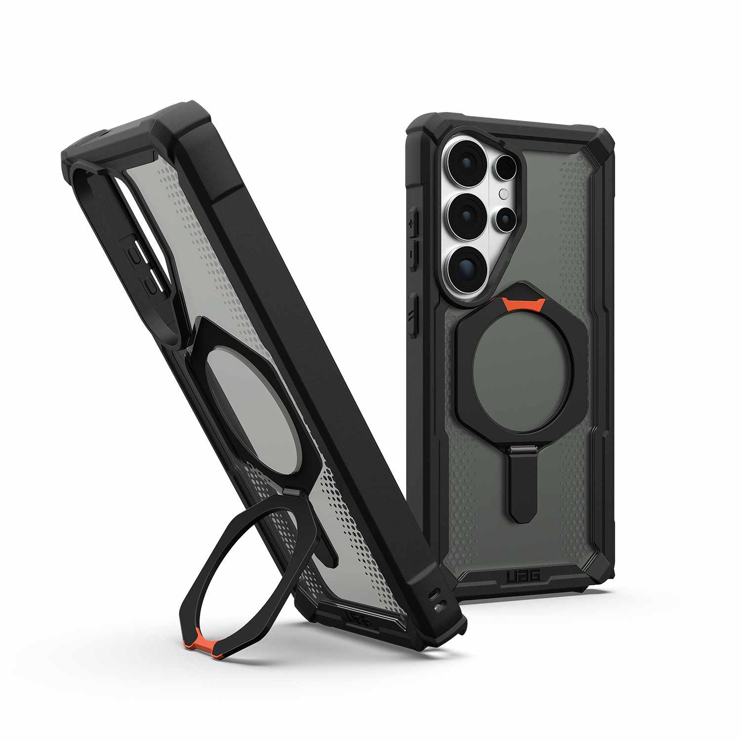 UAG Plasma XTE Rugged Kickstand Case w/Magnets Black/Orange for Samsung Galaxy S26 Ultra
