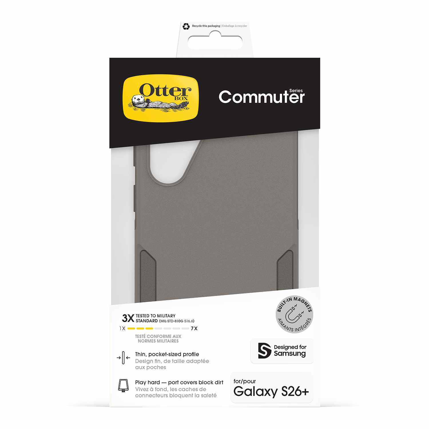 OtterBox Commuter Case w/Magnets Grey Comfor Samsungt for Samsung Galaxy S26+