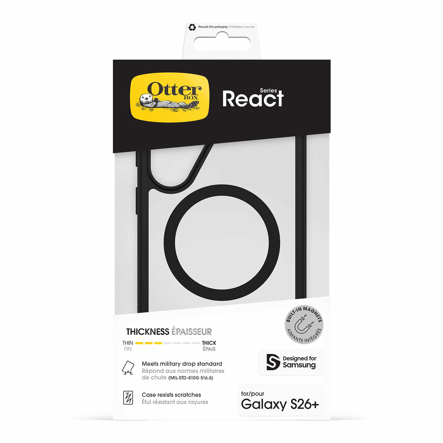 OtterBox Profile Case w/Magnets Black Crystal for Samsung Galaxy S26+