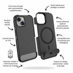 Blu Element Armour Ultra MagSafe w/Kickstand Case Black for iPhone 17e/16e/15/14/13