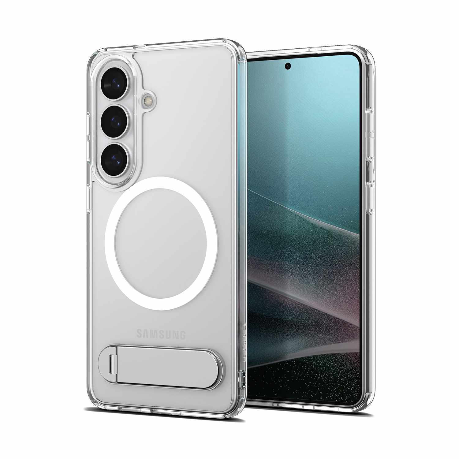Spigen Slim Armor Essential S Case w/Magnets Clear White for Samsung Galaxy S26+