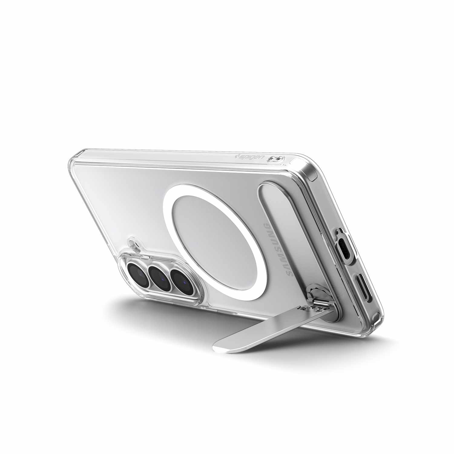 Spigen Slim Armor Essential S Case w/Magnets Clear White for Samsung Galaxy S26+