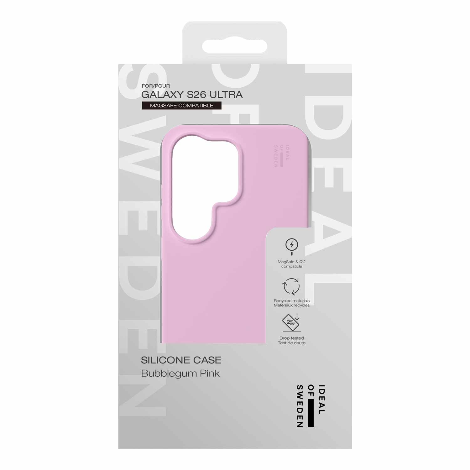 Ideal of Sweden Silicone Case Compatible w/Magnets Bubblegum Pink for Samsung Galaxy S26 Ultra